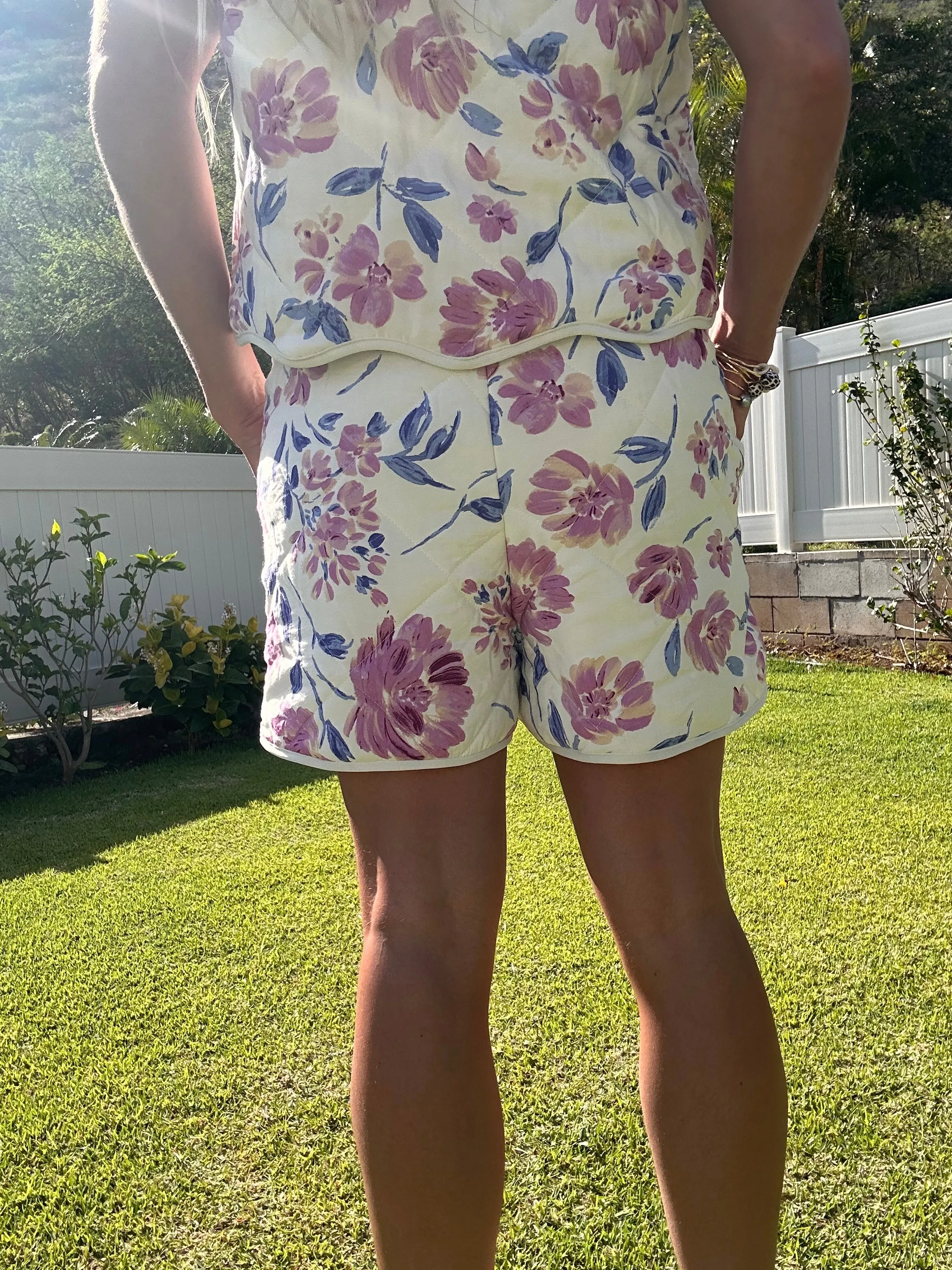 Romance Me quilted shorts