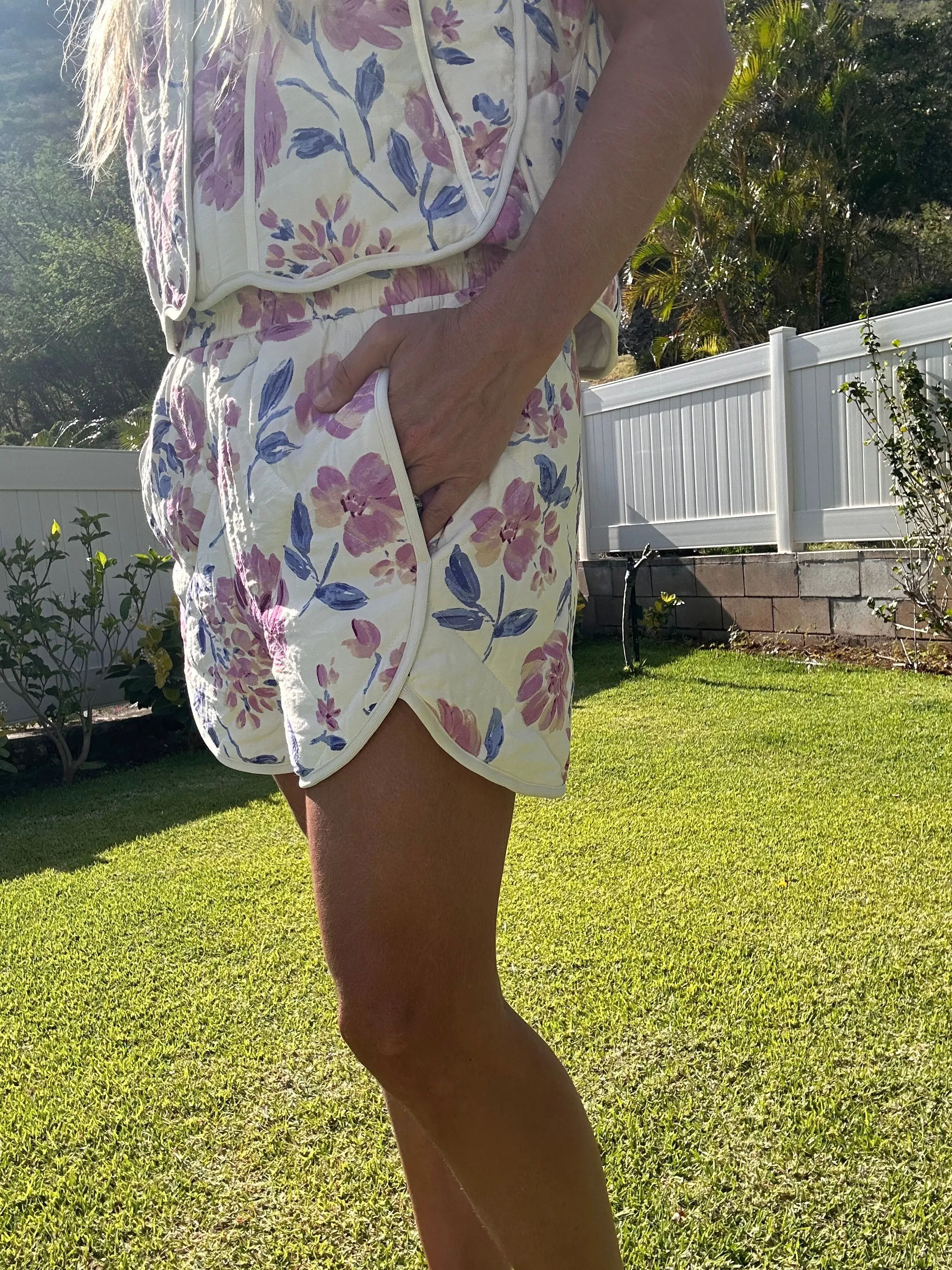 Romance Me quilted shorts