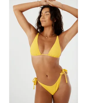 Roxy Haliewa Tie Side Cheeky Bottom-Golden Rod
