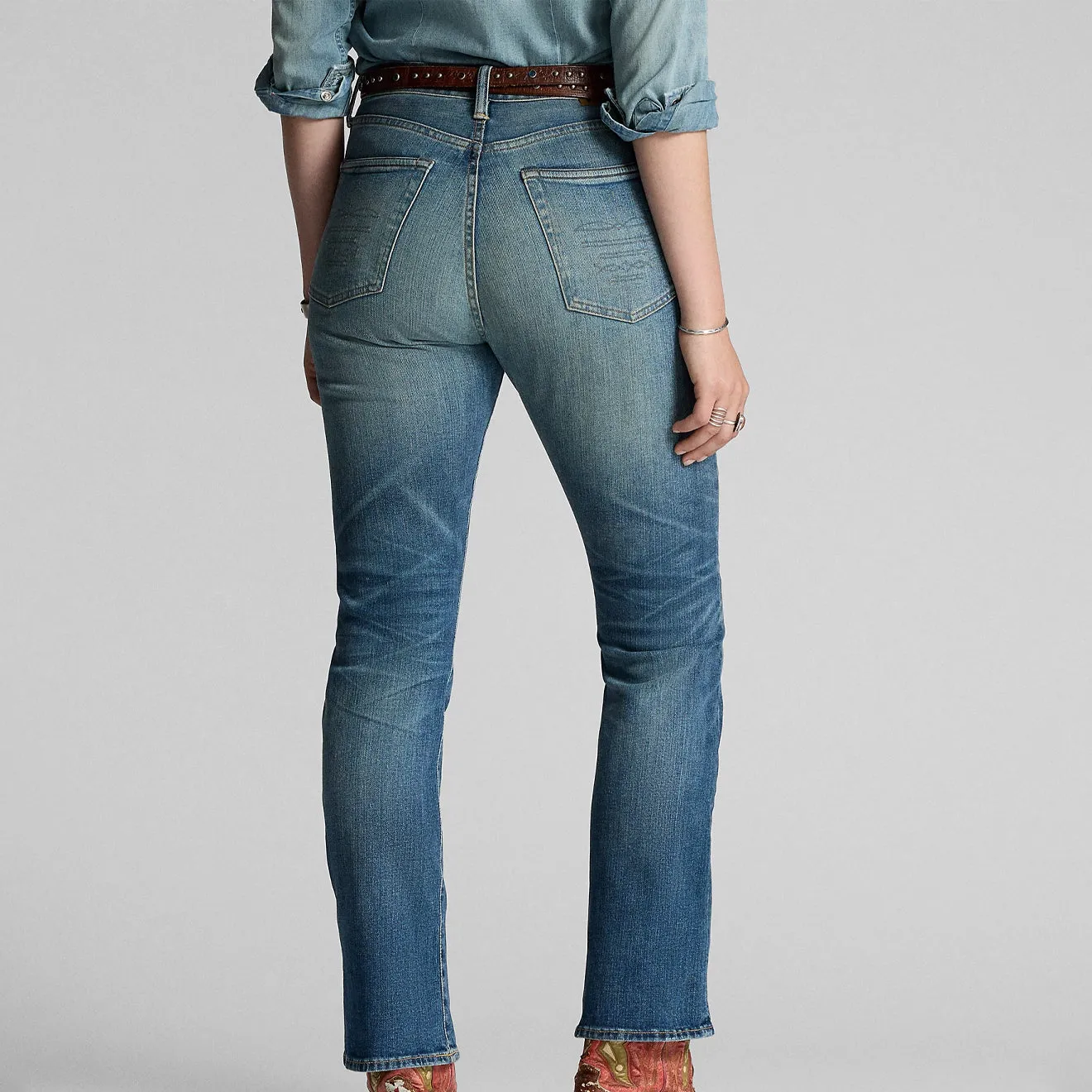 RRL by Ralph Lauren Womens Vintage Boot Eastbend Jean Eastbend Wash