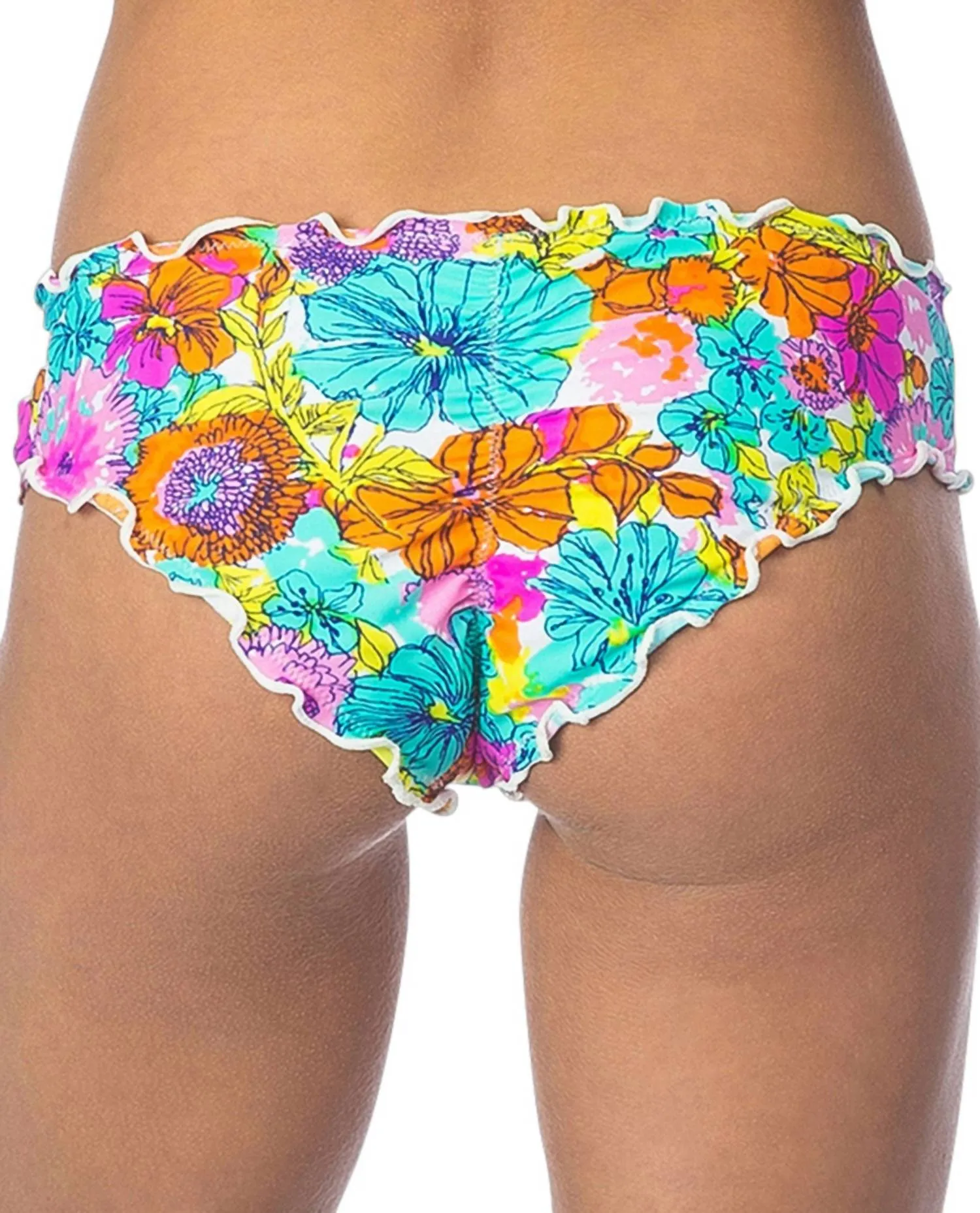 Ruffle Hipster Bikini Bottom In Fleur To Love
