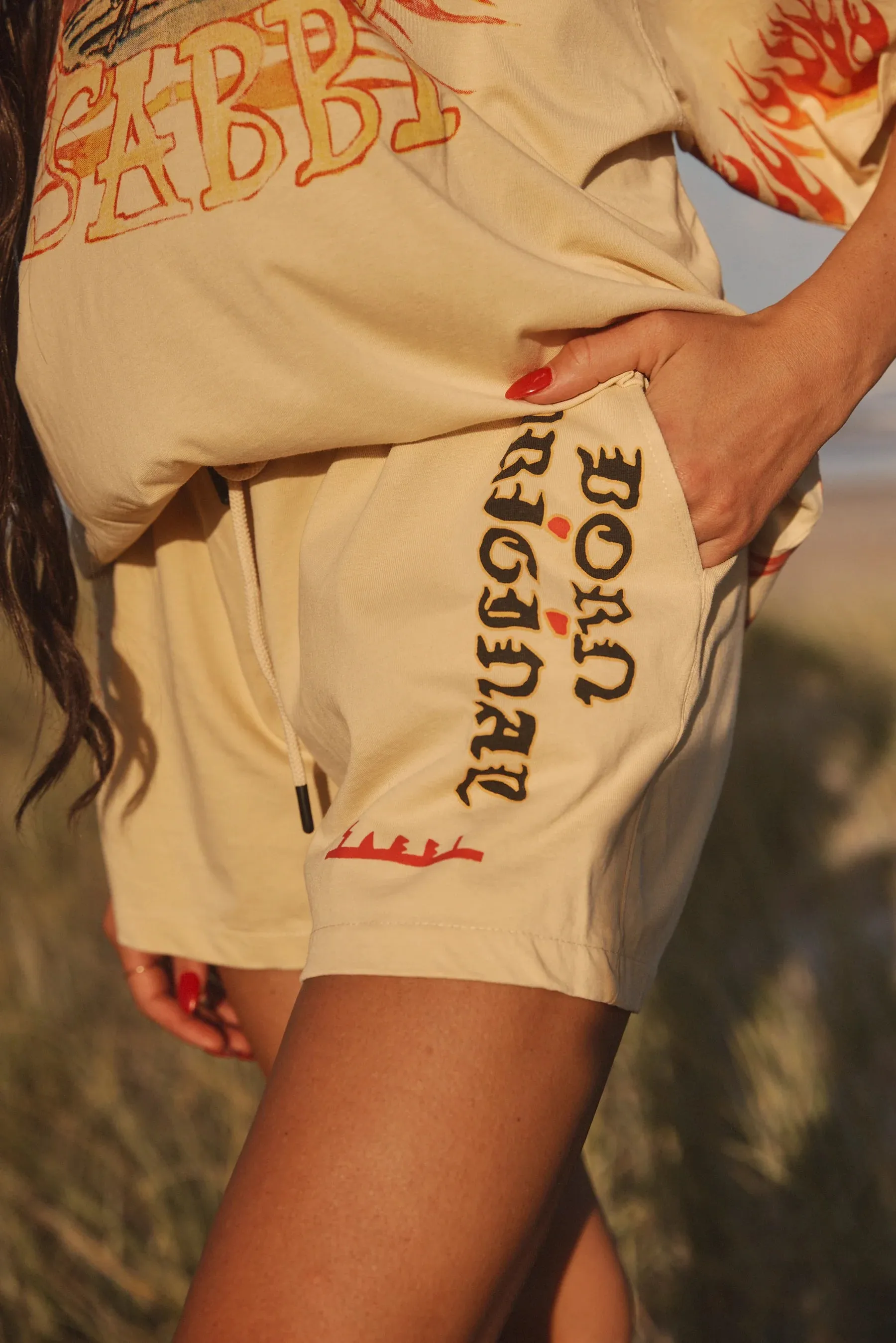 SABBI Flaming Cowboy Chido Shorts - Sand
