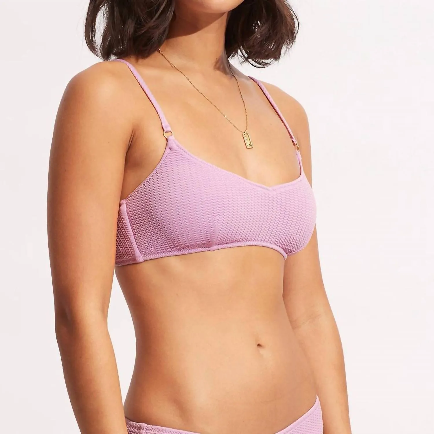 Sea Dive Bralette Adjustable Top In Lilac