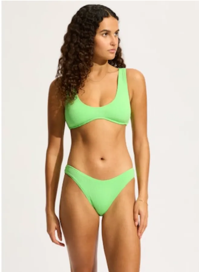 SEAFOLLY Sea Dive Multi Fit Longline Bikini Top - Summer Green