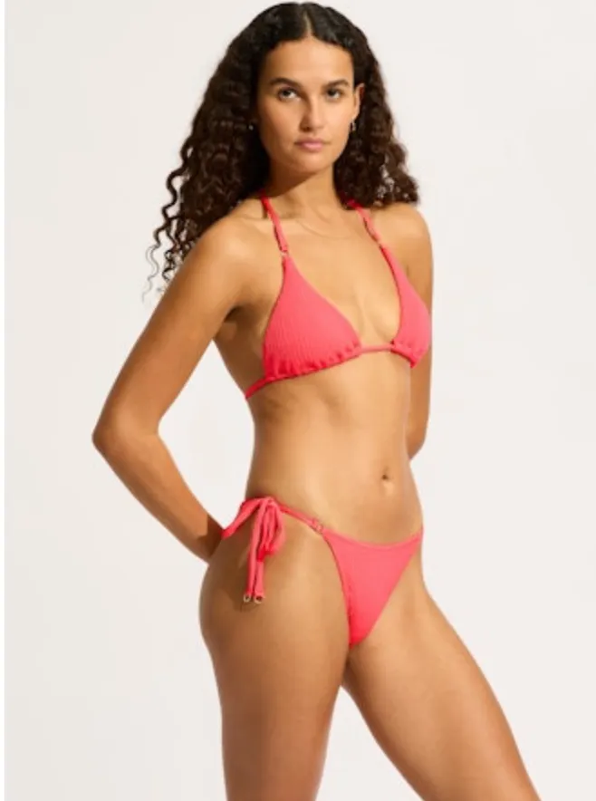 SEAFOLLY Sea Dive Tie Side Rio Bikini Bottom - Snapdragon