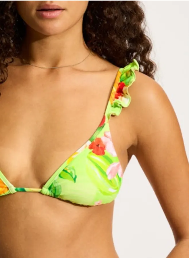 SEAFOLLY Tropique Slide Tri Bikini Top - Aloe Gel