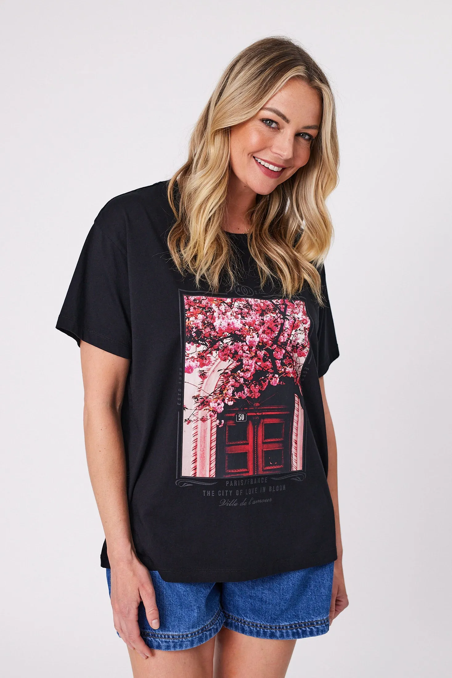 Shine On Label Blossom Belles Tee Black