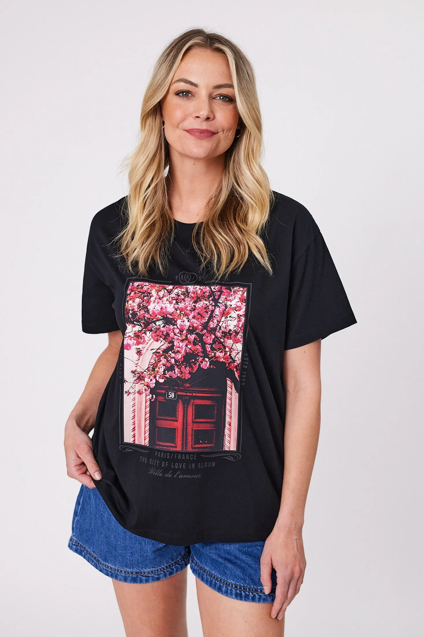 Shine On Label Blossom Belles Tee Black