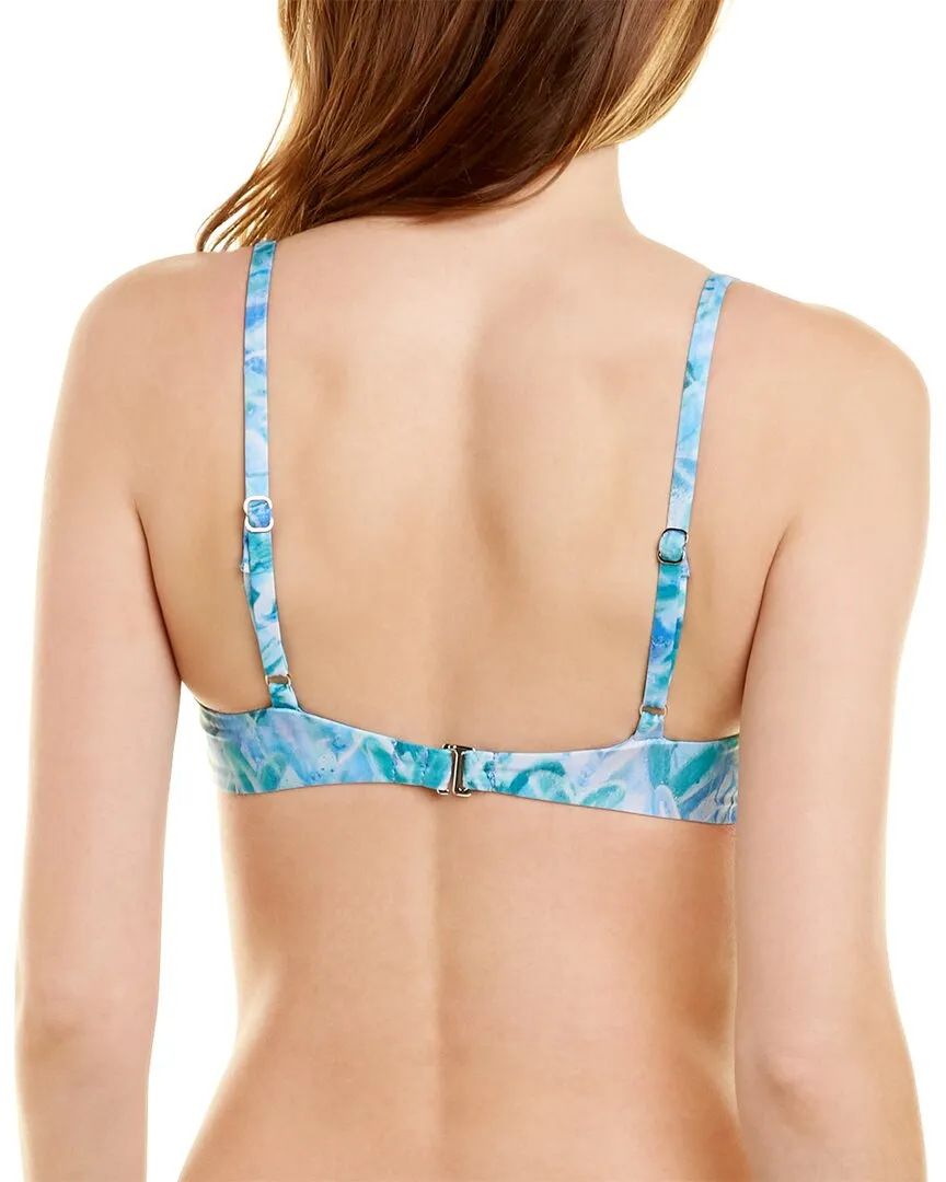 Splendid Tie-Front Halter Bikini Top
