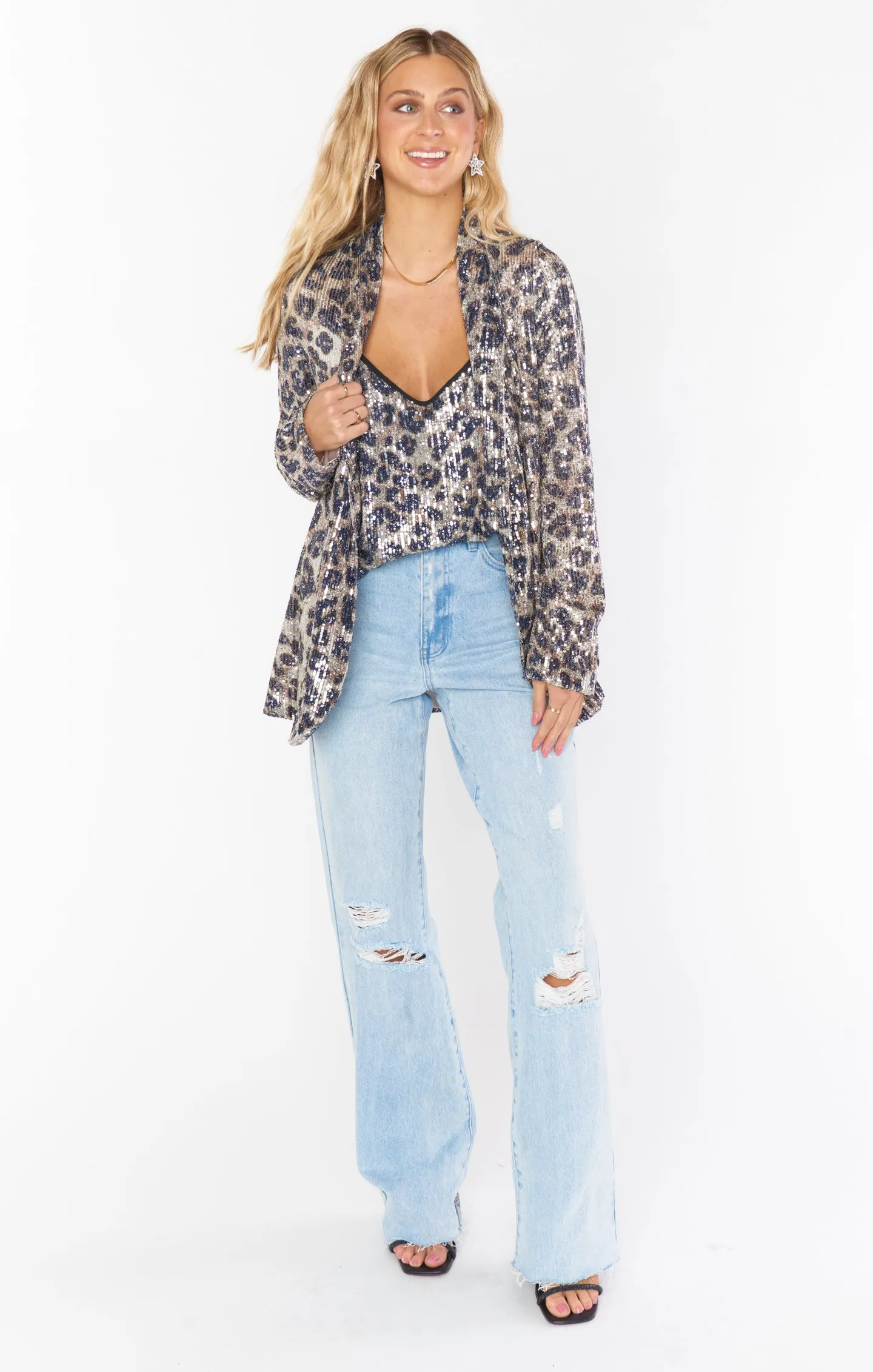 Spotlight Tank ~ Cheetah Sequin