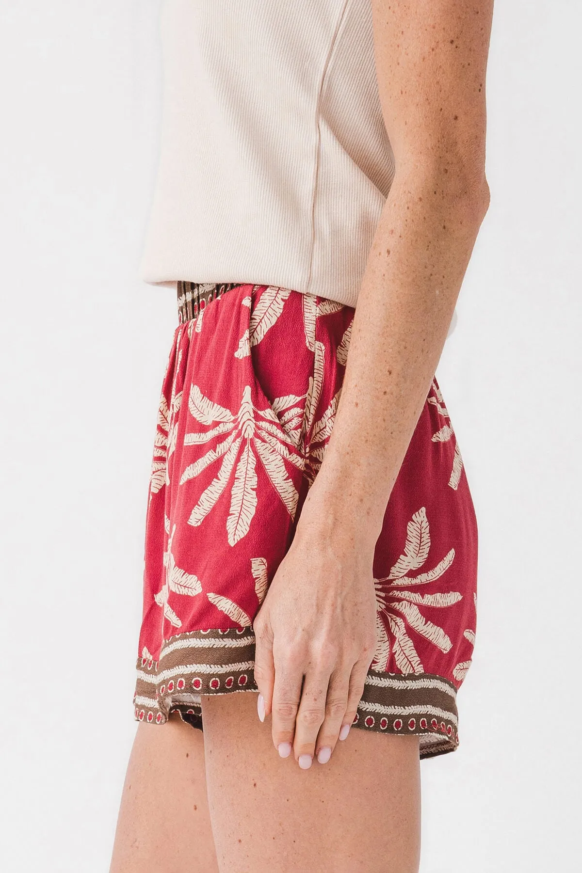Surf Gypsy Printed Crepe Shorts