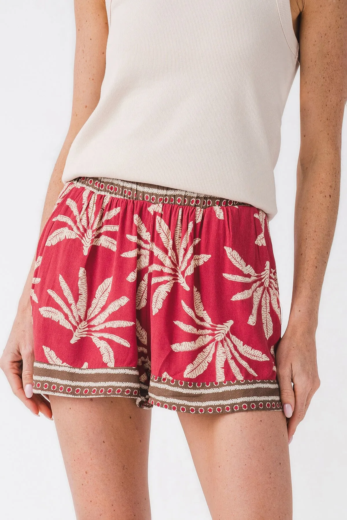 Surf Gypsy Printed Crepe Shorts