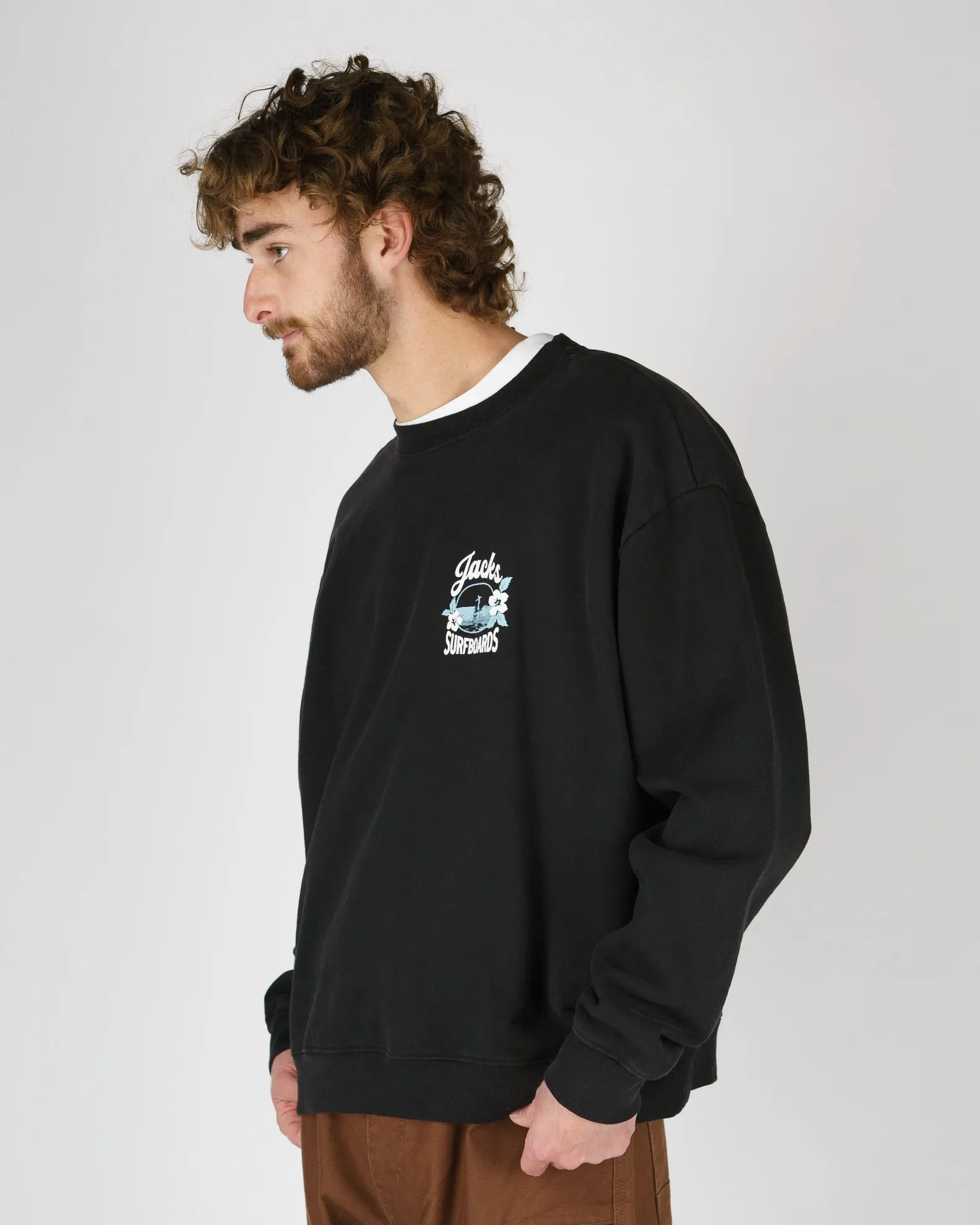 Tip Toe Heavyweight Crewneck - Black