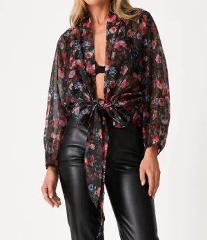 To Good To Be True Blouse In Black