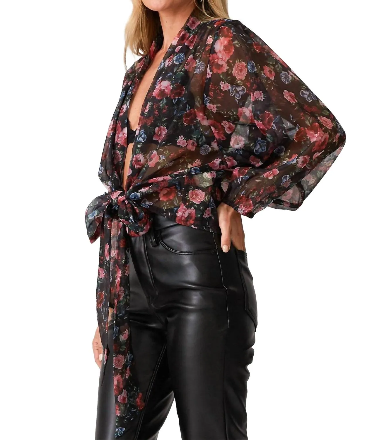 To Good To Be True Blouse In Black