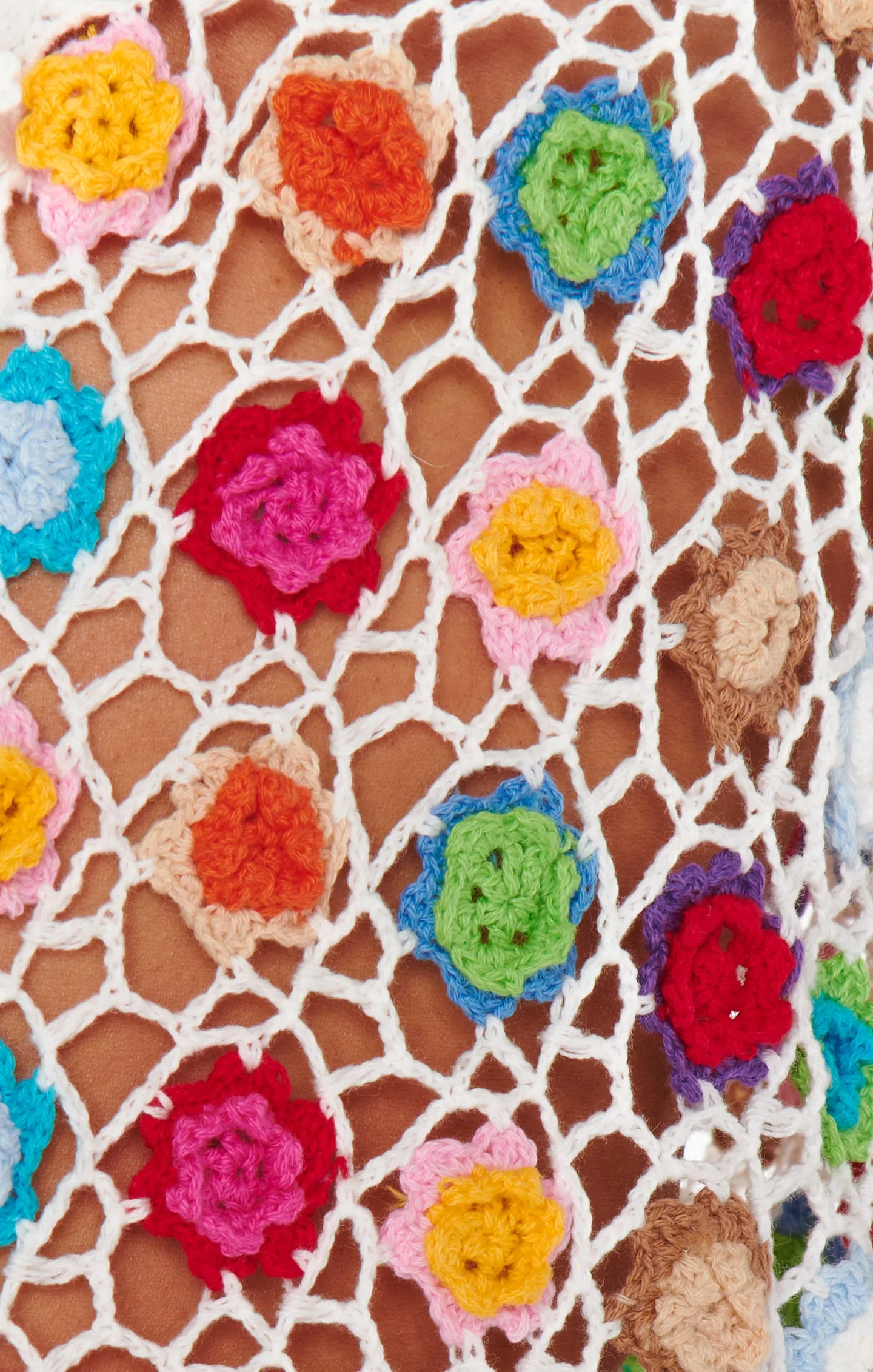 Vacay Mini Tank Coverup ~ 3D Floral Crochet