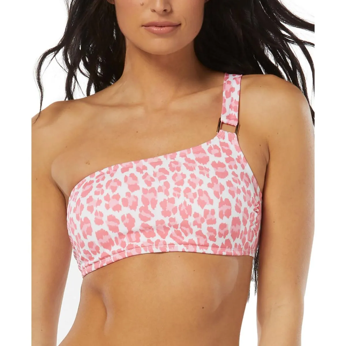 Womens Animal One Shoulder Bikini Swim top