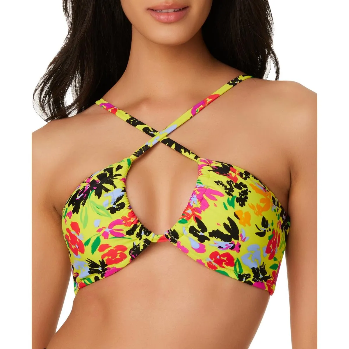Womens Floral Removable Padding Bikini Swim top
