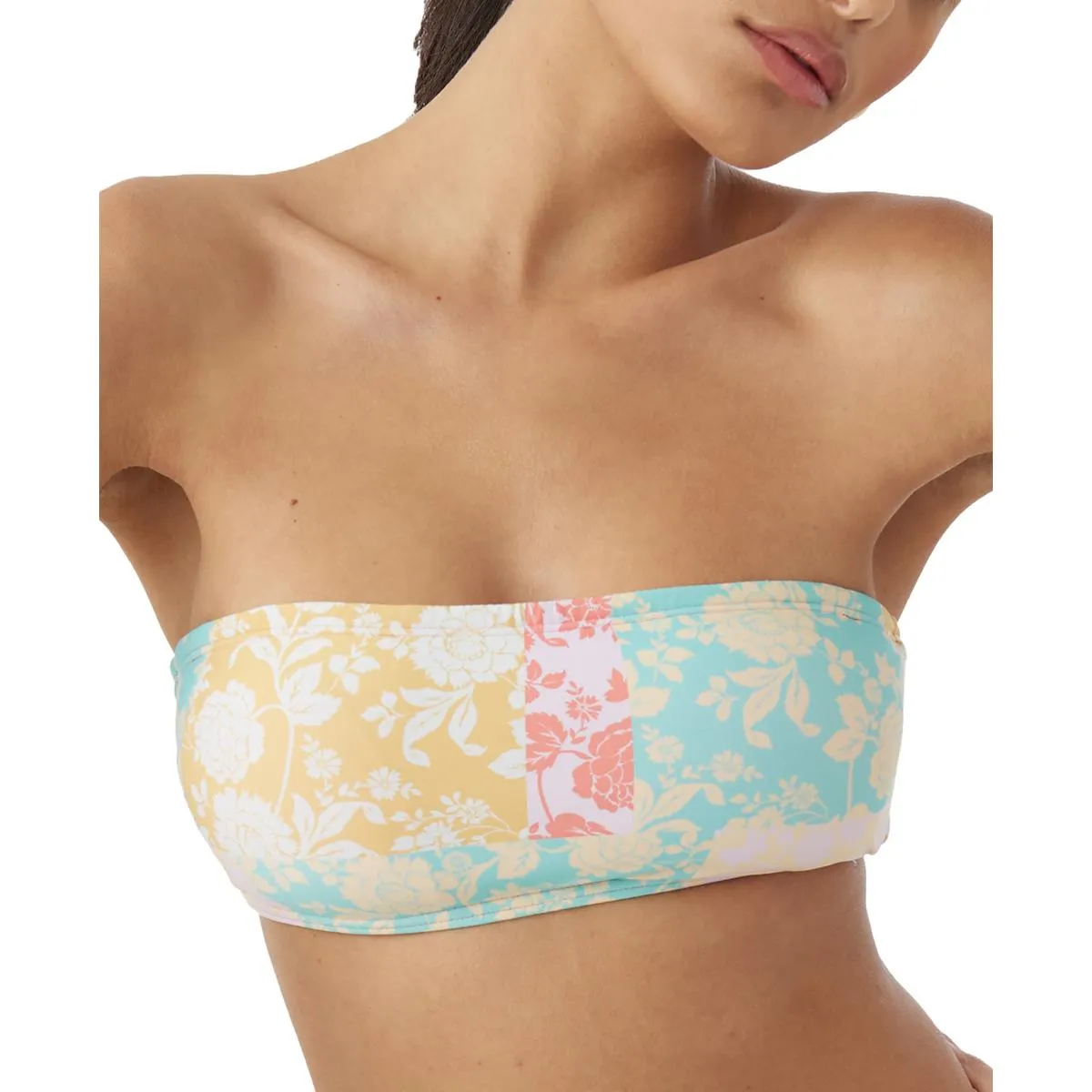 Womens Floral Removable Straps Bikini Swim top