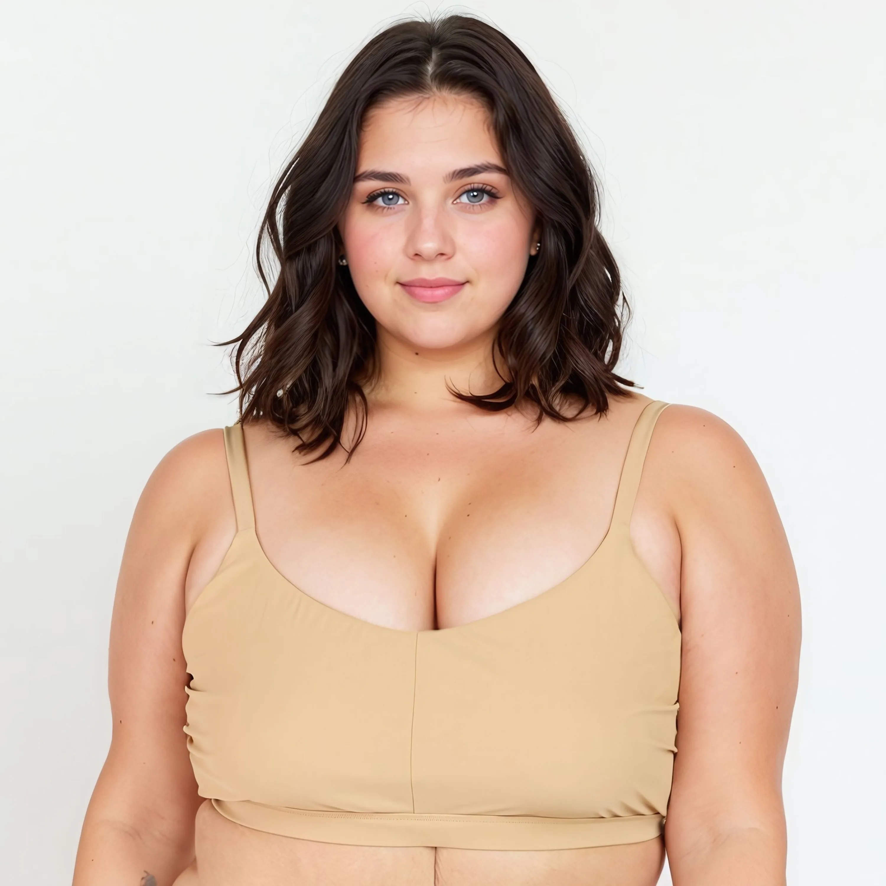 Women's Plus Adjustable Strap Clasp Swim Bra