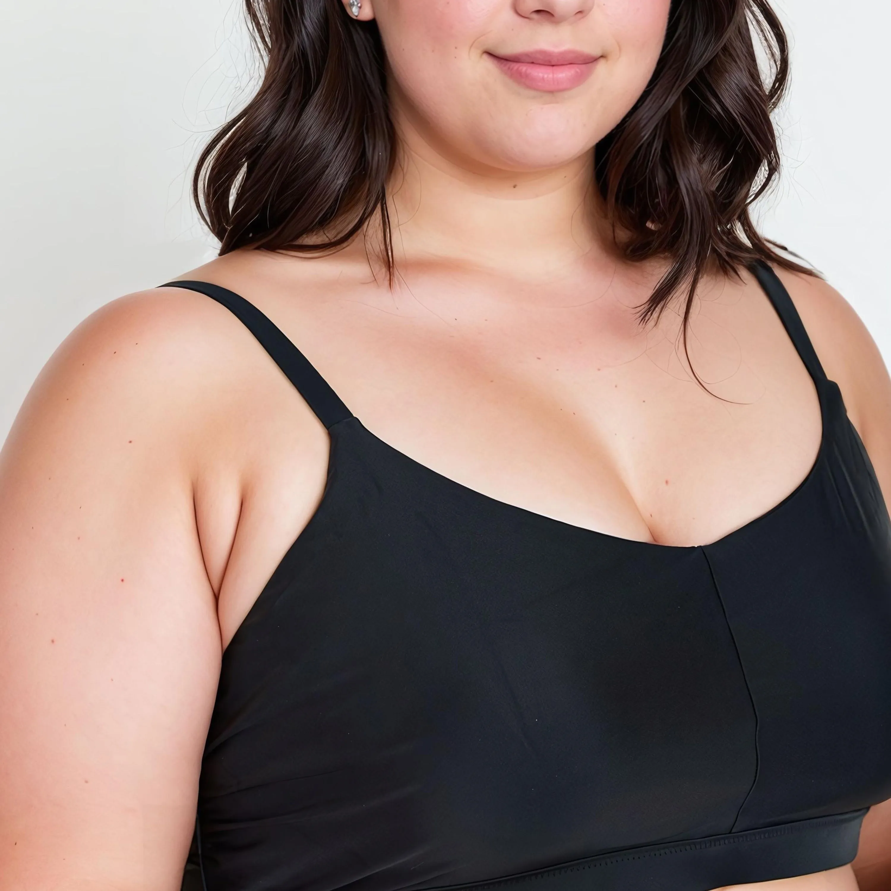 Women's Plus Adjustable Strap Clasp Swim Bra