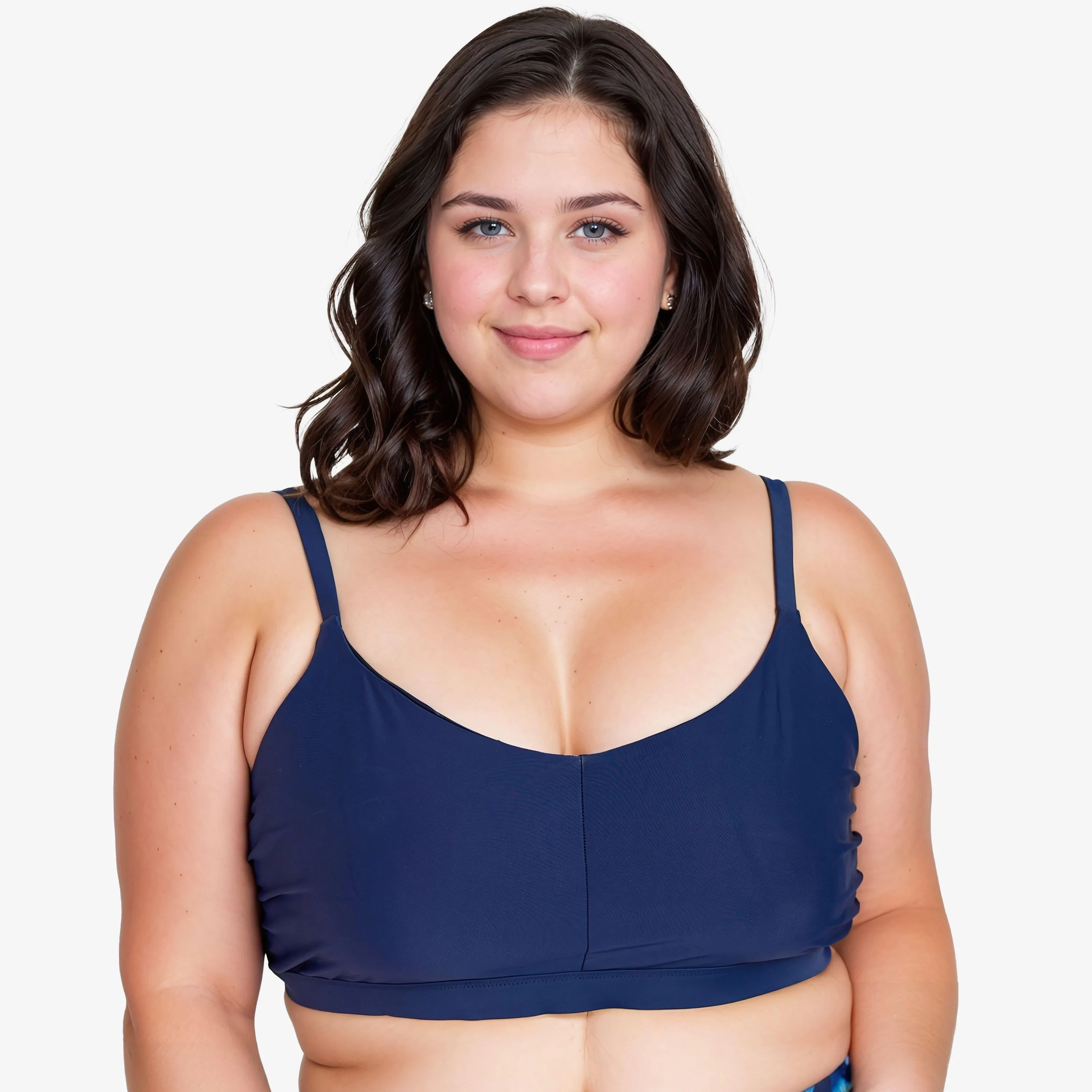 Women's Plus Adjustable Strap Clasp Swim Bra