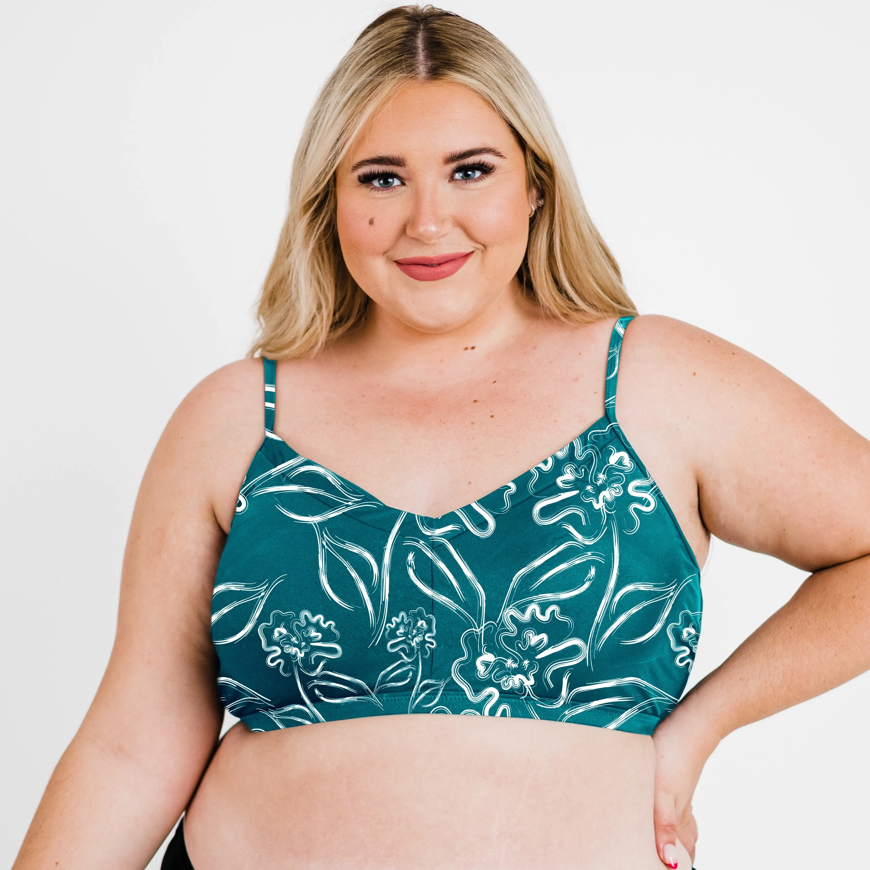 Women's Plus Adjustable Strap Swim Bra