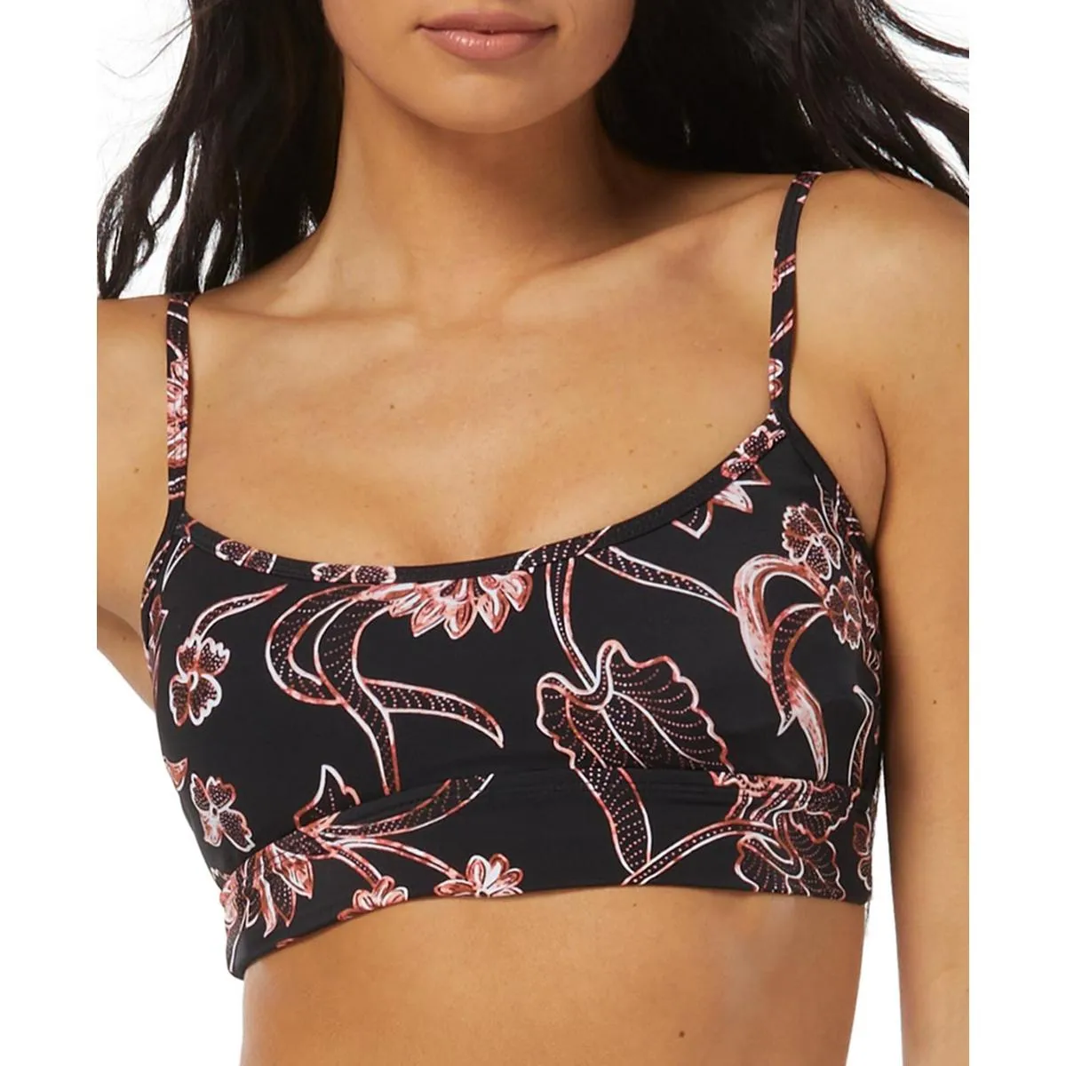 Womens Printed Banded Bikini Swim top