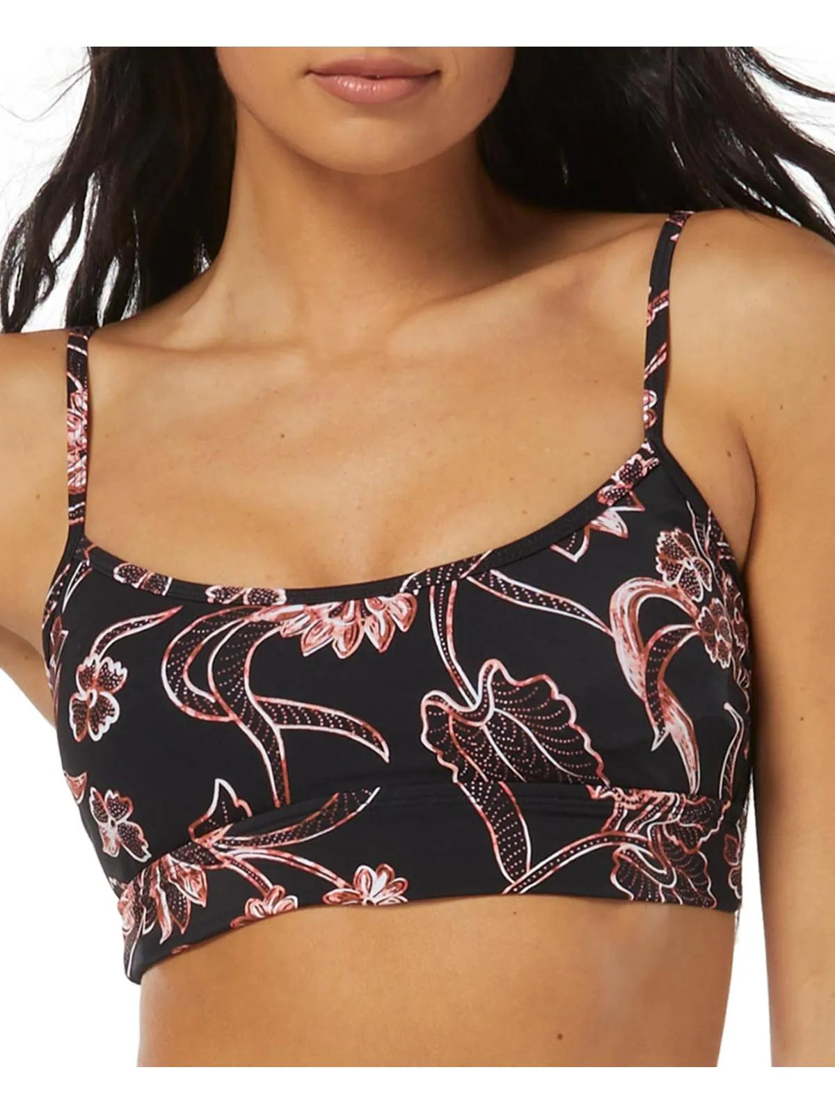 Womens Printed Banded Bikini Swim top