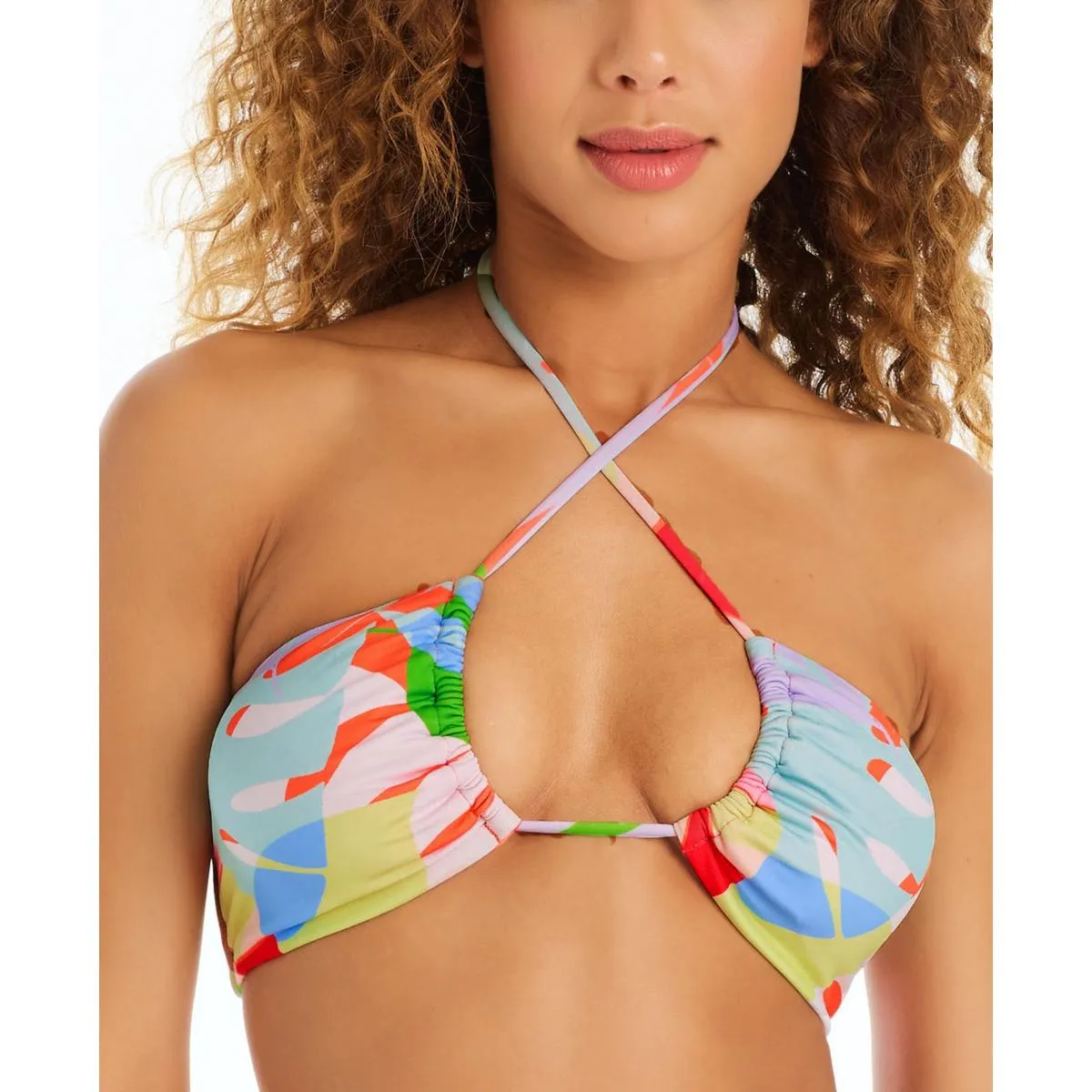 Womens Printed Tie Back Bikini Swim top