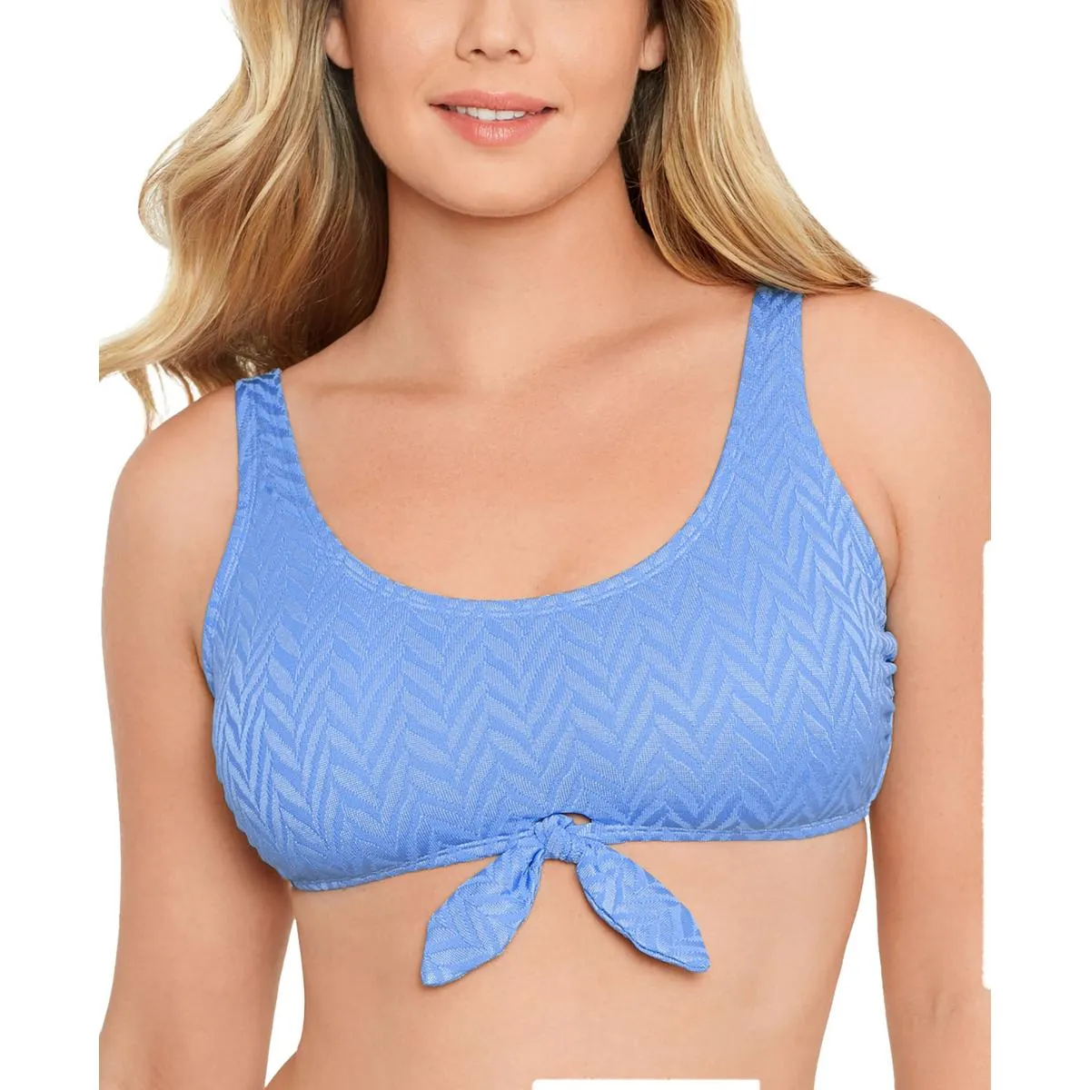 Womens Removable Padding Tie-Front Bikini Swim top