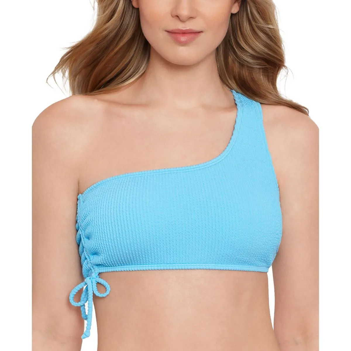 Womens Solid Ribbed Bikini Swim top