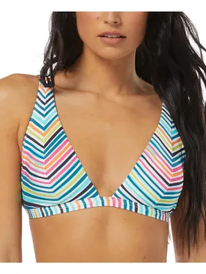 Womens Striped Lined Bikini Swim top