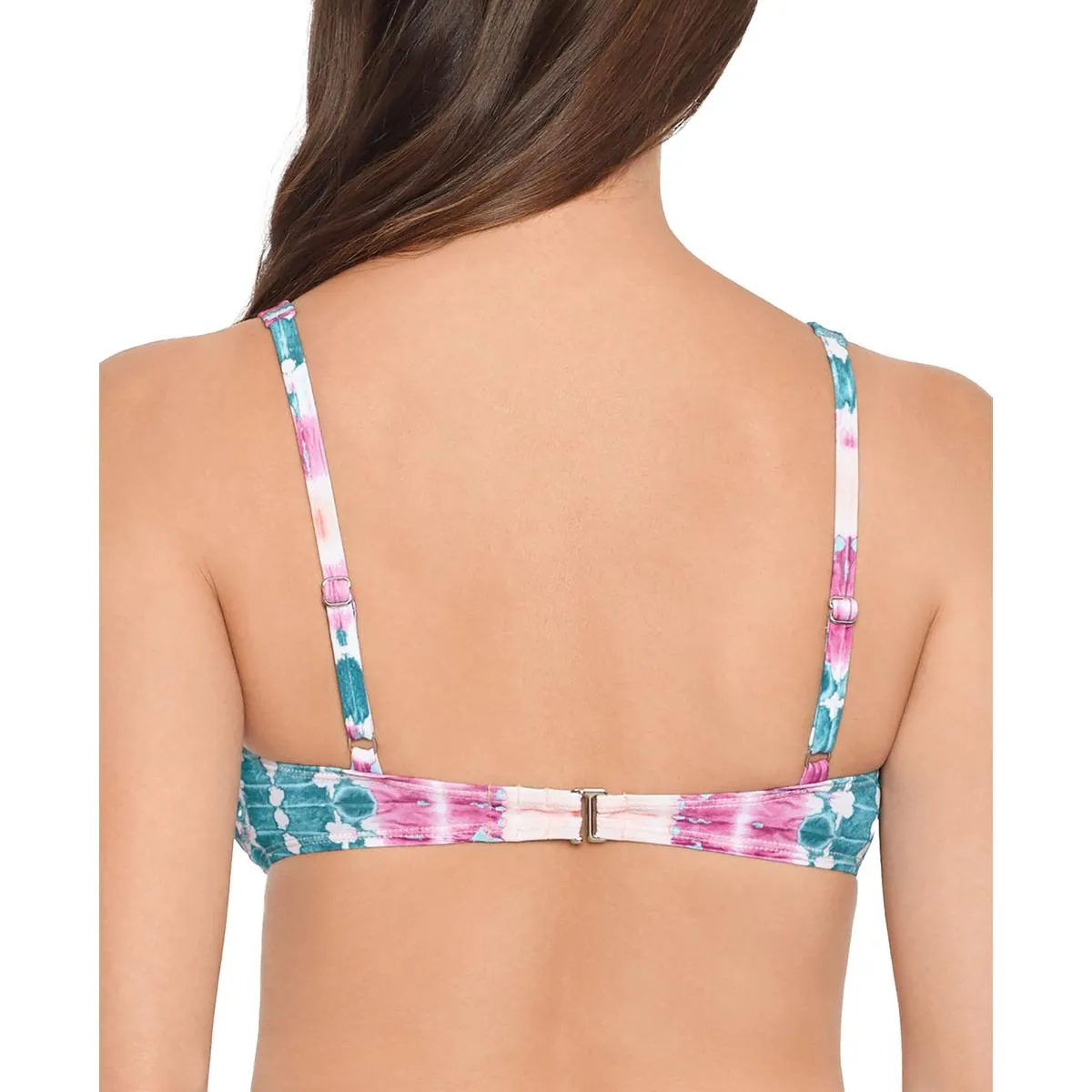 Womens Striped V-Wire Bikini Swim top