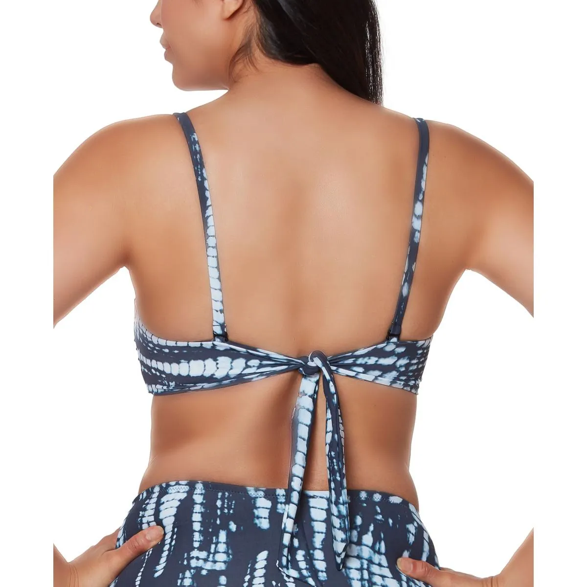 Womens Tie-Dye Printed Bikini Swim top