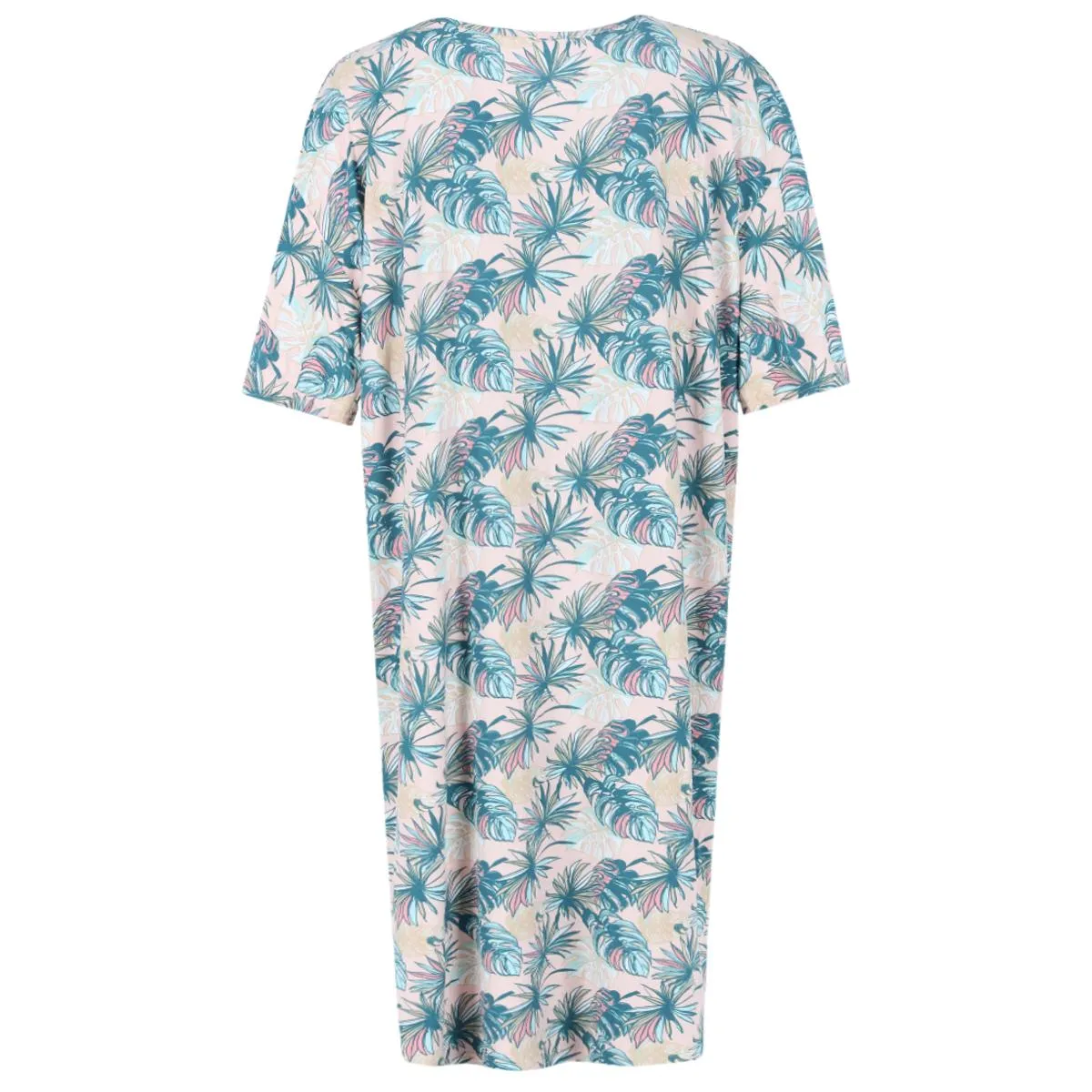 Women's Tropical Palm Leaf Oversized Sleep Shirt