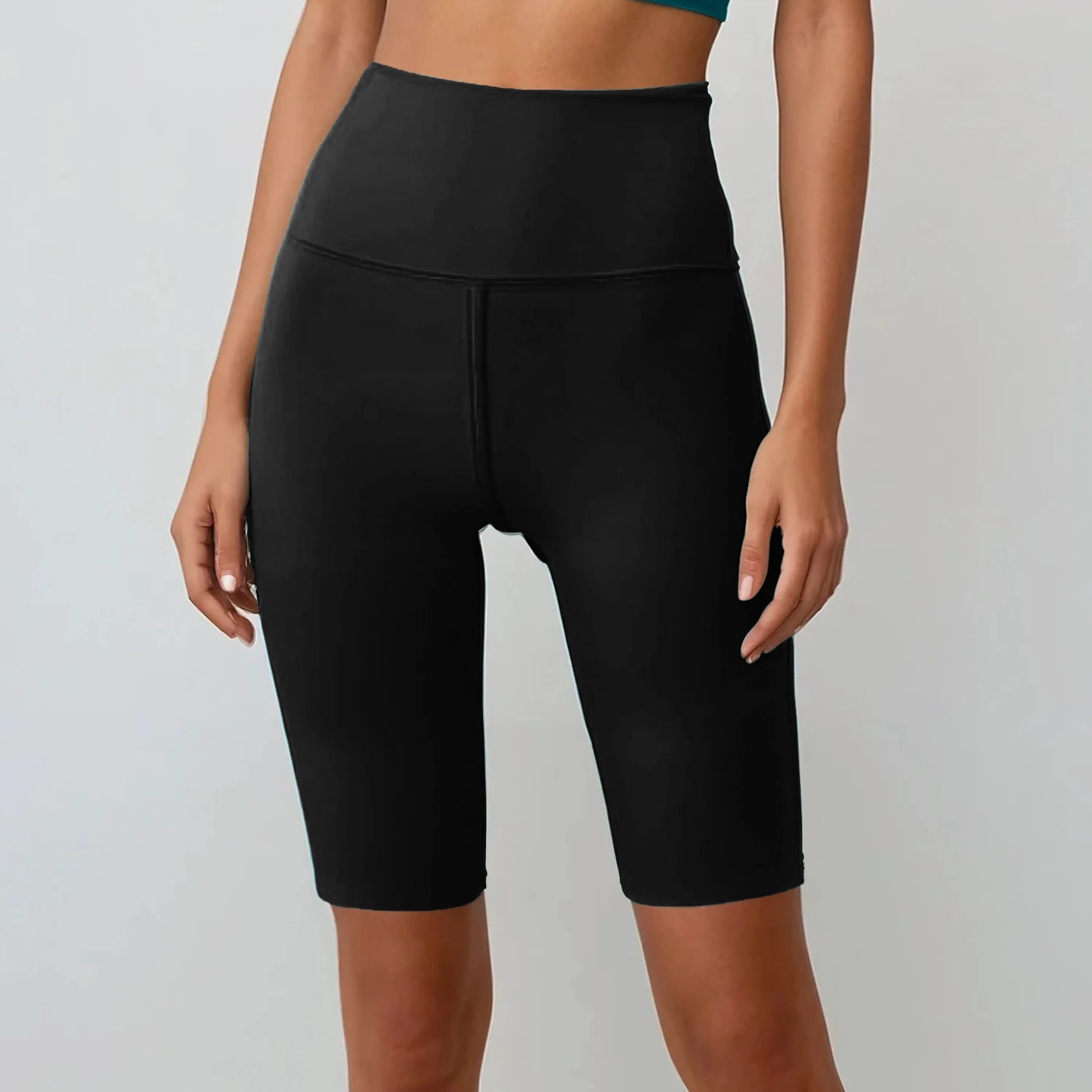Women's Tummy Control Long Bike Swim Shorts