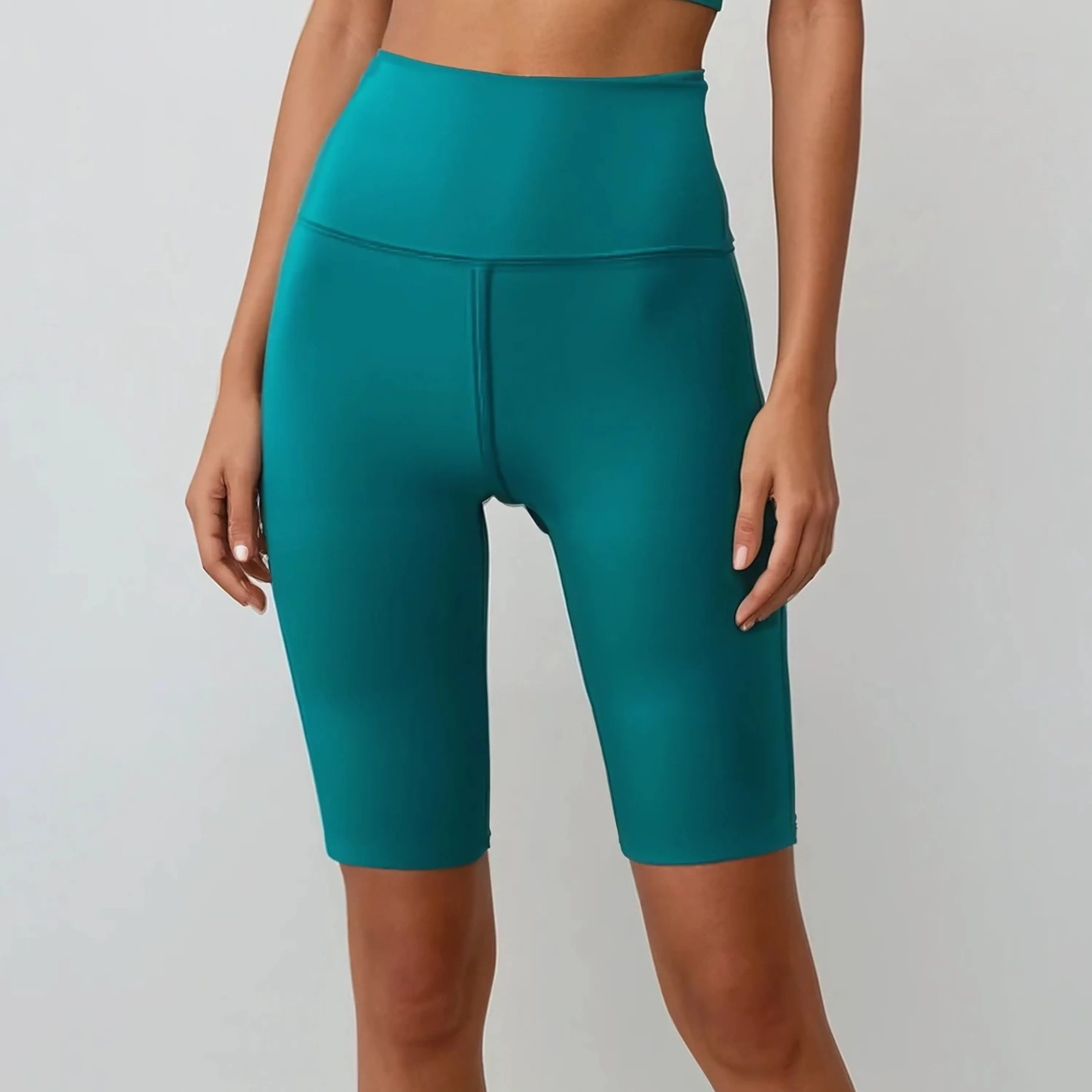 Women's Tummy Control Long Bike Swim Shorts